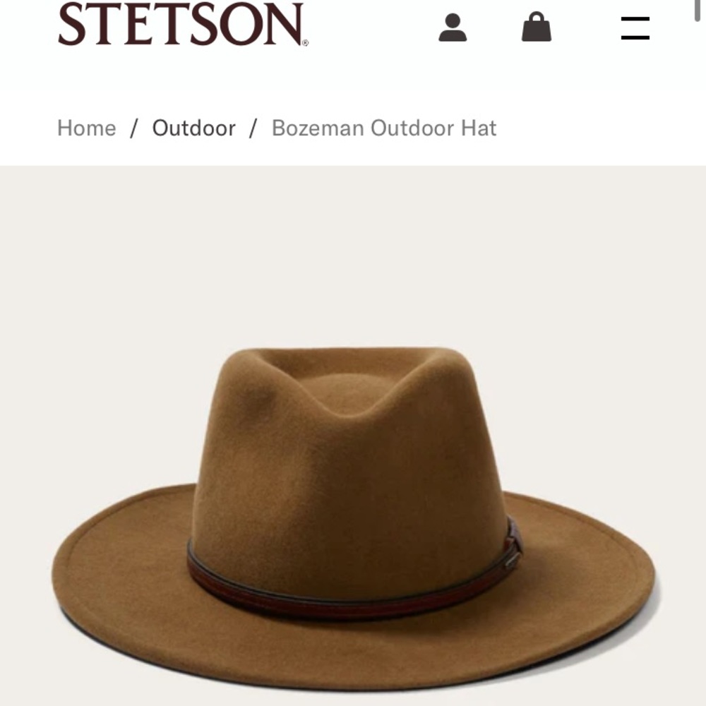 Stetson Cream Wool Bozeman Hats size medium and large